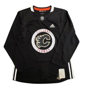Calgary Flames adidas Black Practise Jersey - NEW WITH TAGS